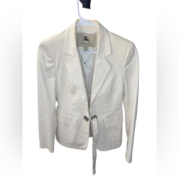 Burberry Off White Tie Close Blazer - Picture 8 of 15